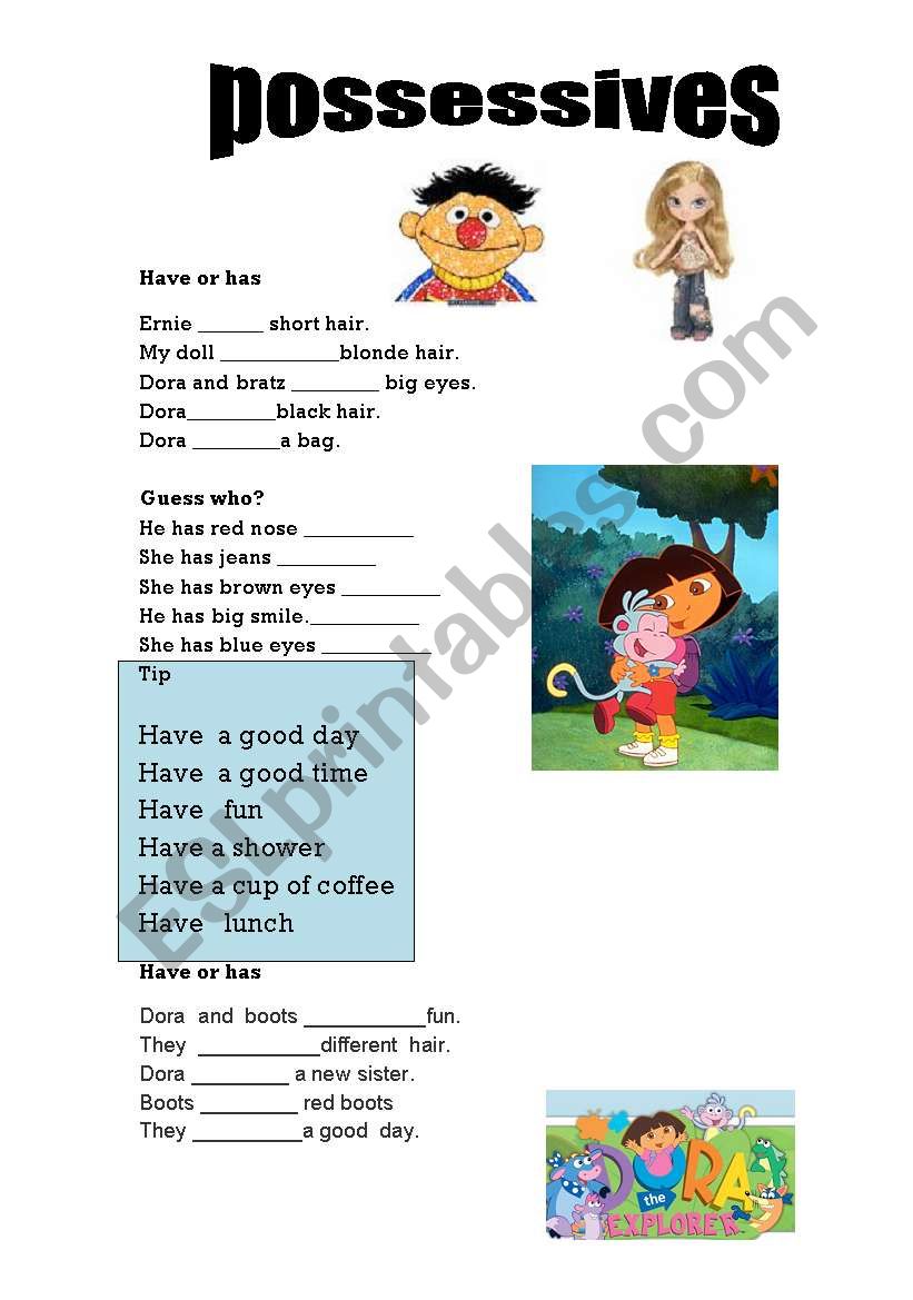 have-has worksheet