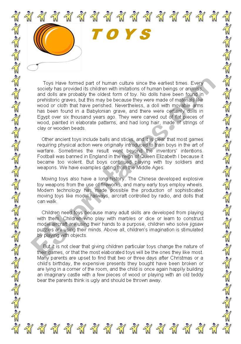 Reading Comprehension worksheet