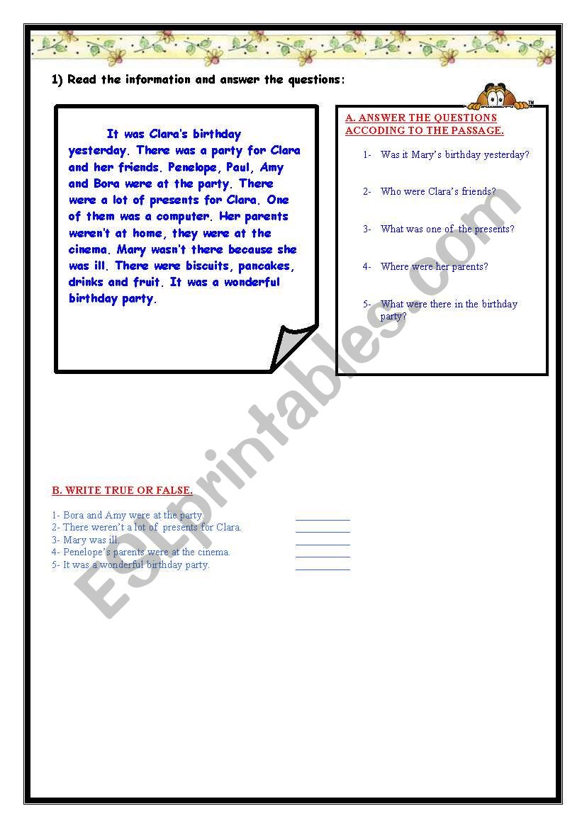 SIMPLE PAST TENSE WORKSHEET-3 PAGES