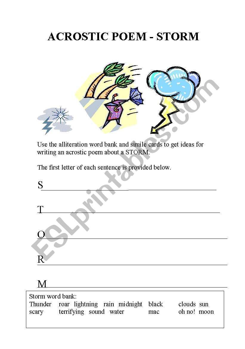 english-worksheets-acrostic-storm-poem-sheet