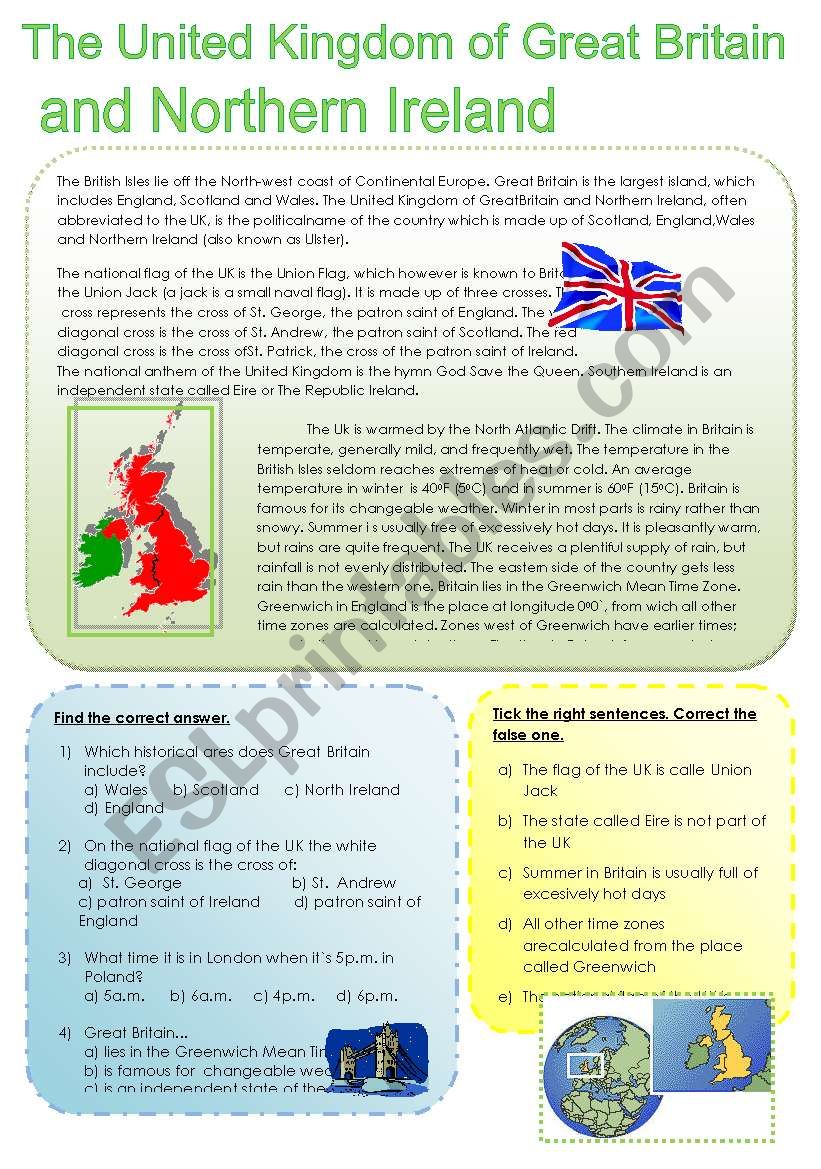 The UK worksheet