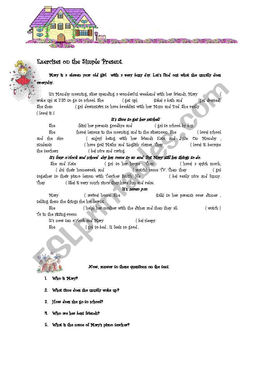 present simple worksheet