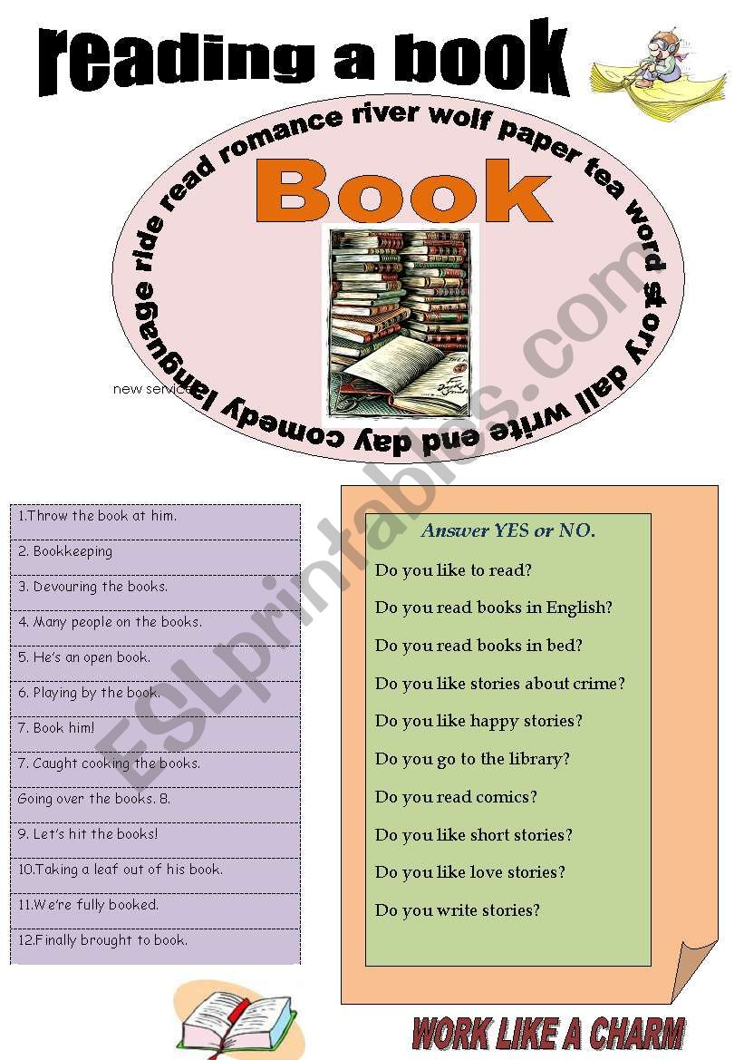 ABOUT BOOKS worksheet