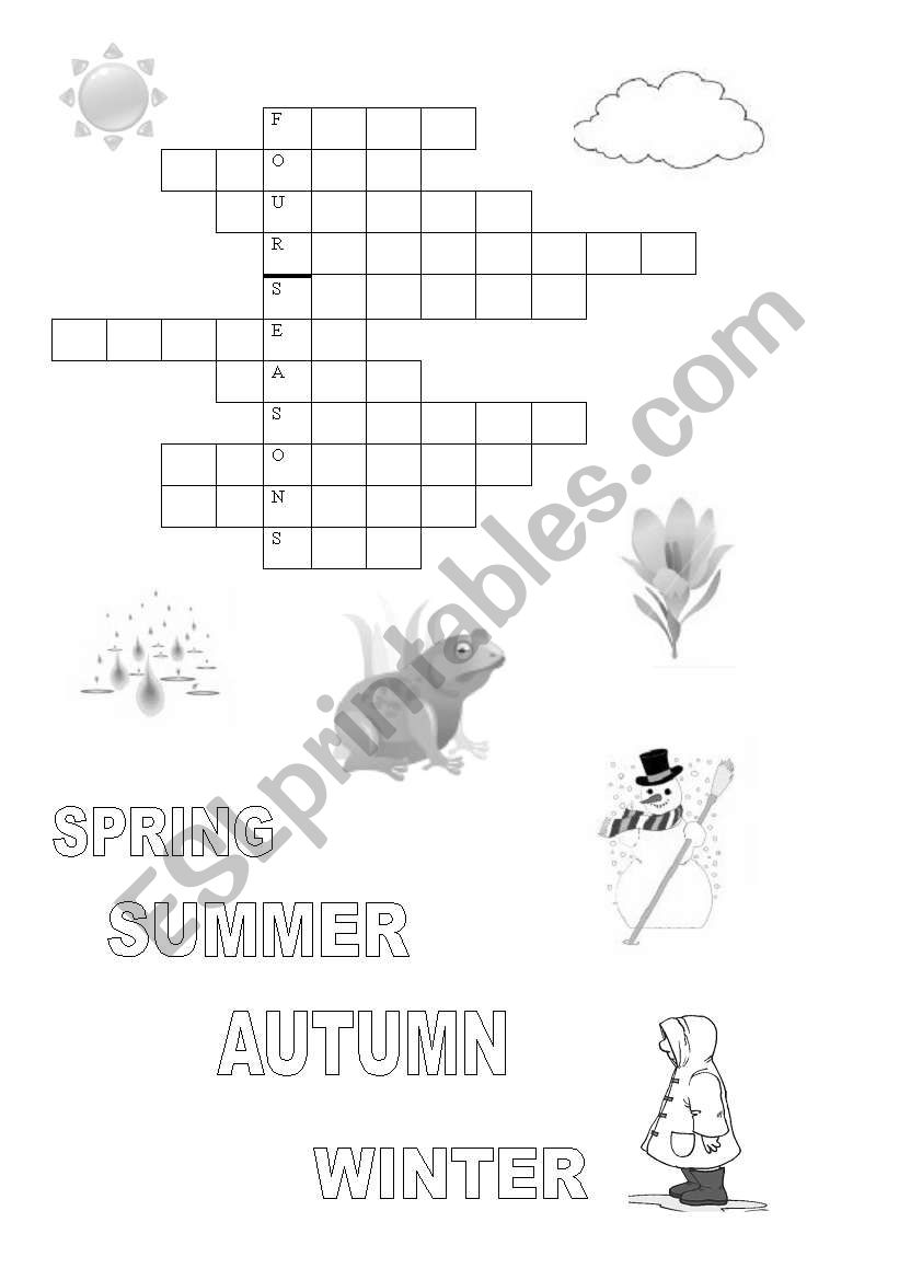 Four Seasons Crossword worksheet