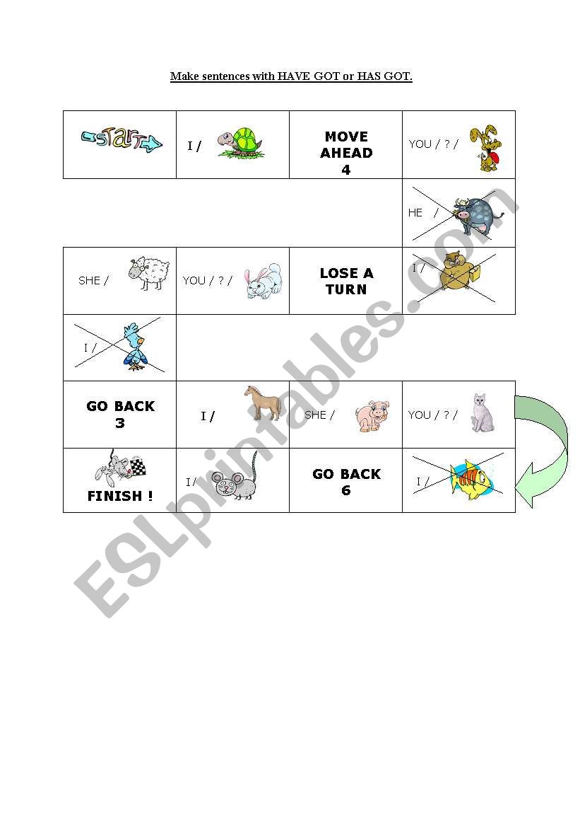 GAME worksheet