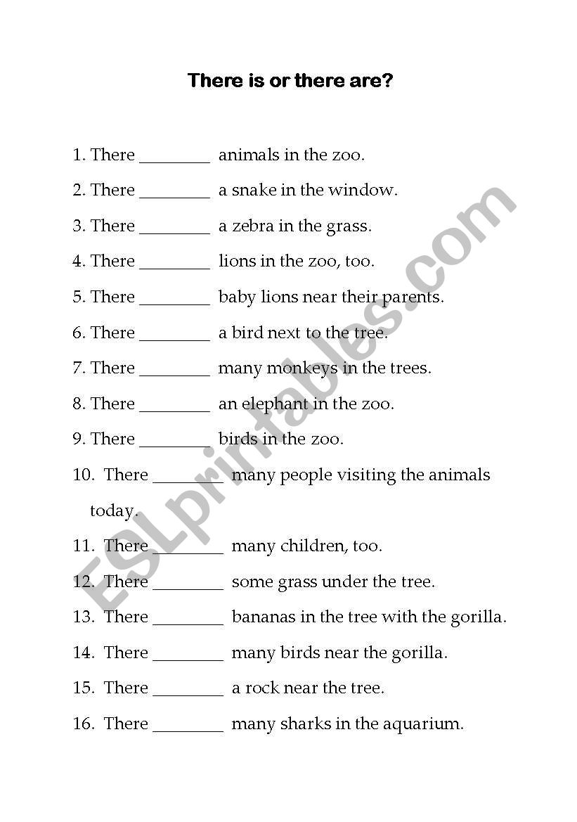 There is.../There are... - worksheet