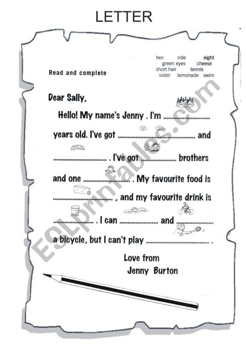 letter worksheet