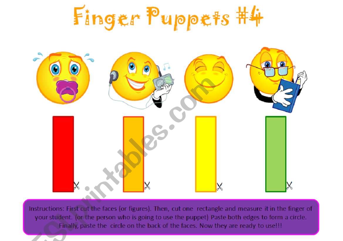 FINGER PUPPETS #4. worksheet