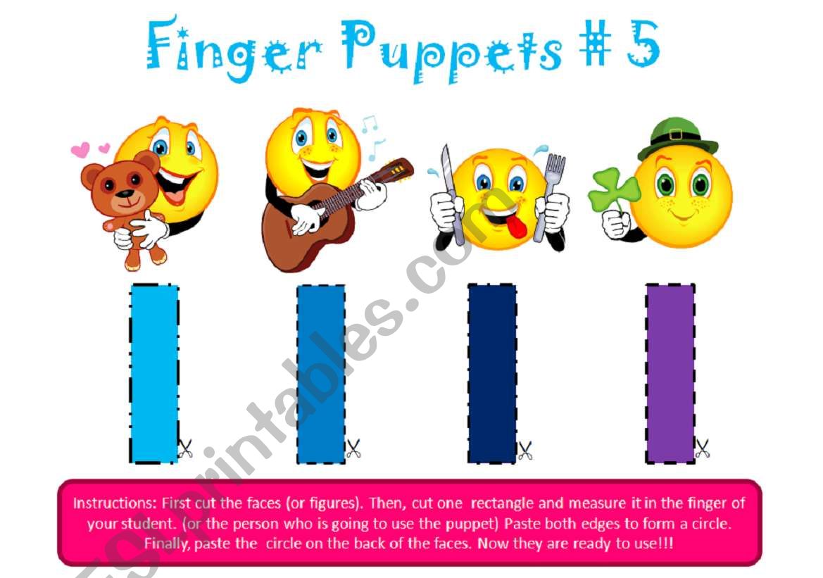 FINGER PUPPETS #5. worksheet
