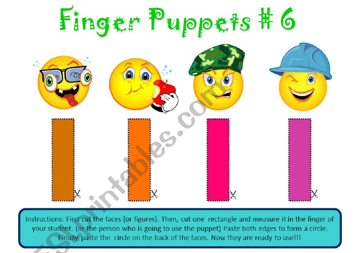 FINGER PUPPETS #6. worksheet