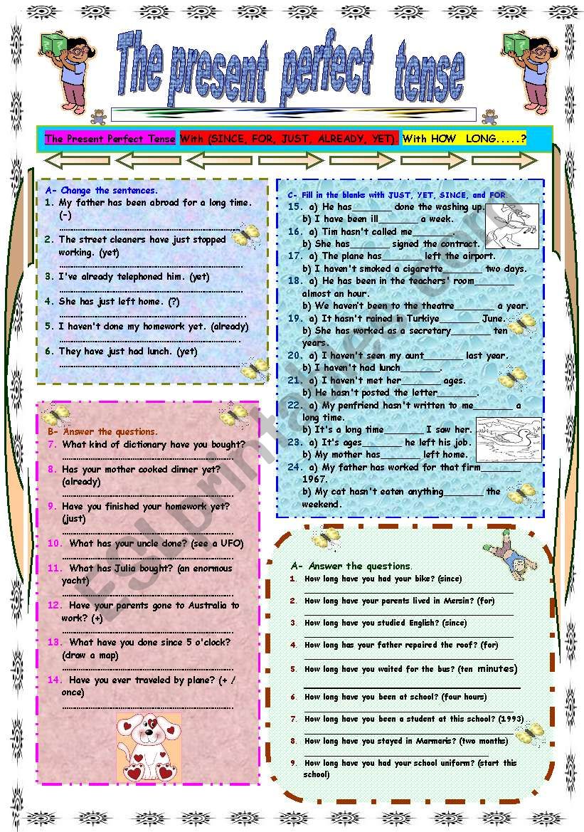 The  Present  Perfect  Tense  worksheet