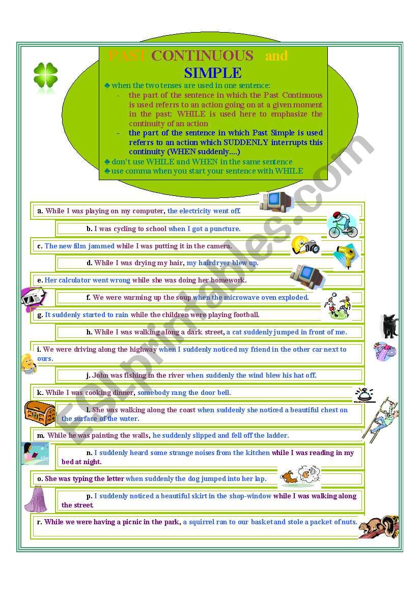 Past Continuous worksheet