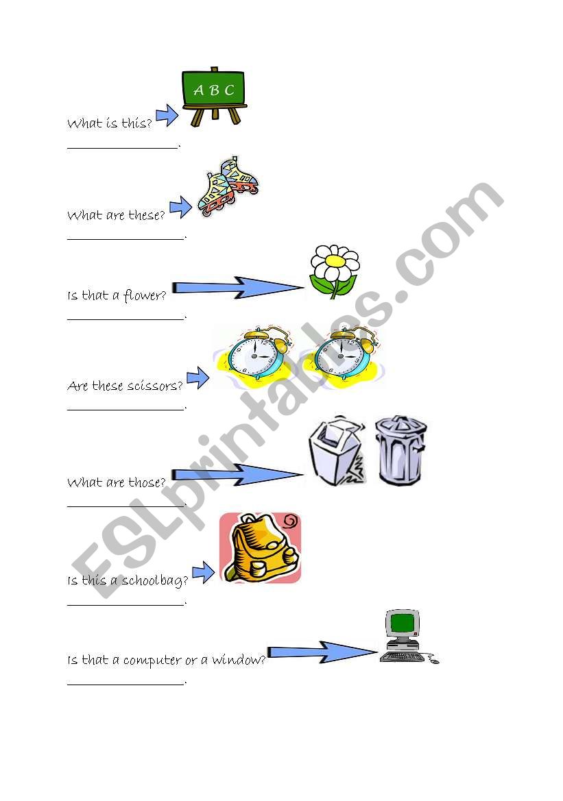 demonstratives worksheet