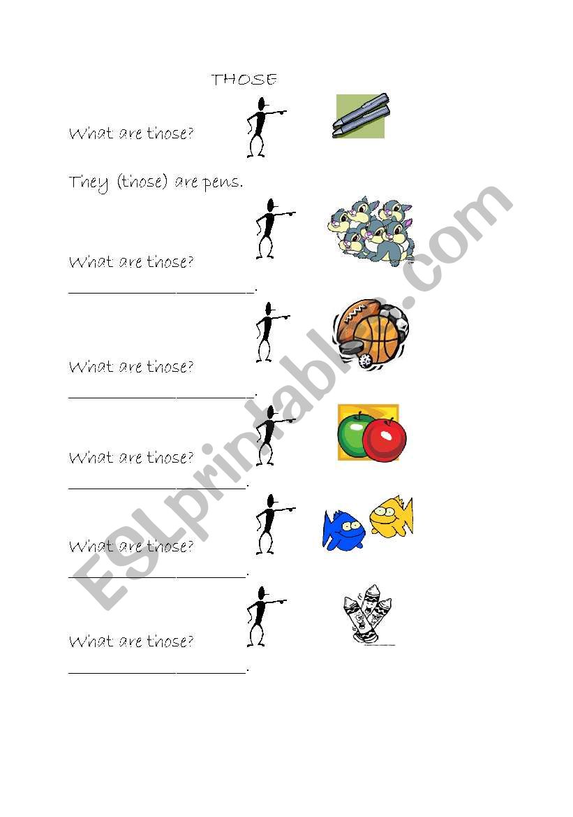 demonstratives worksheet