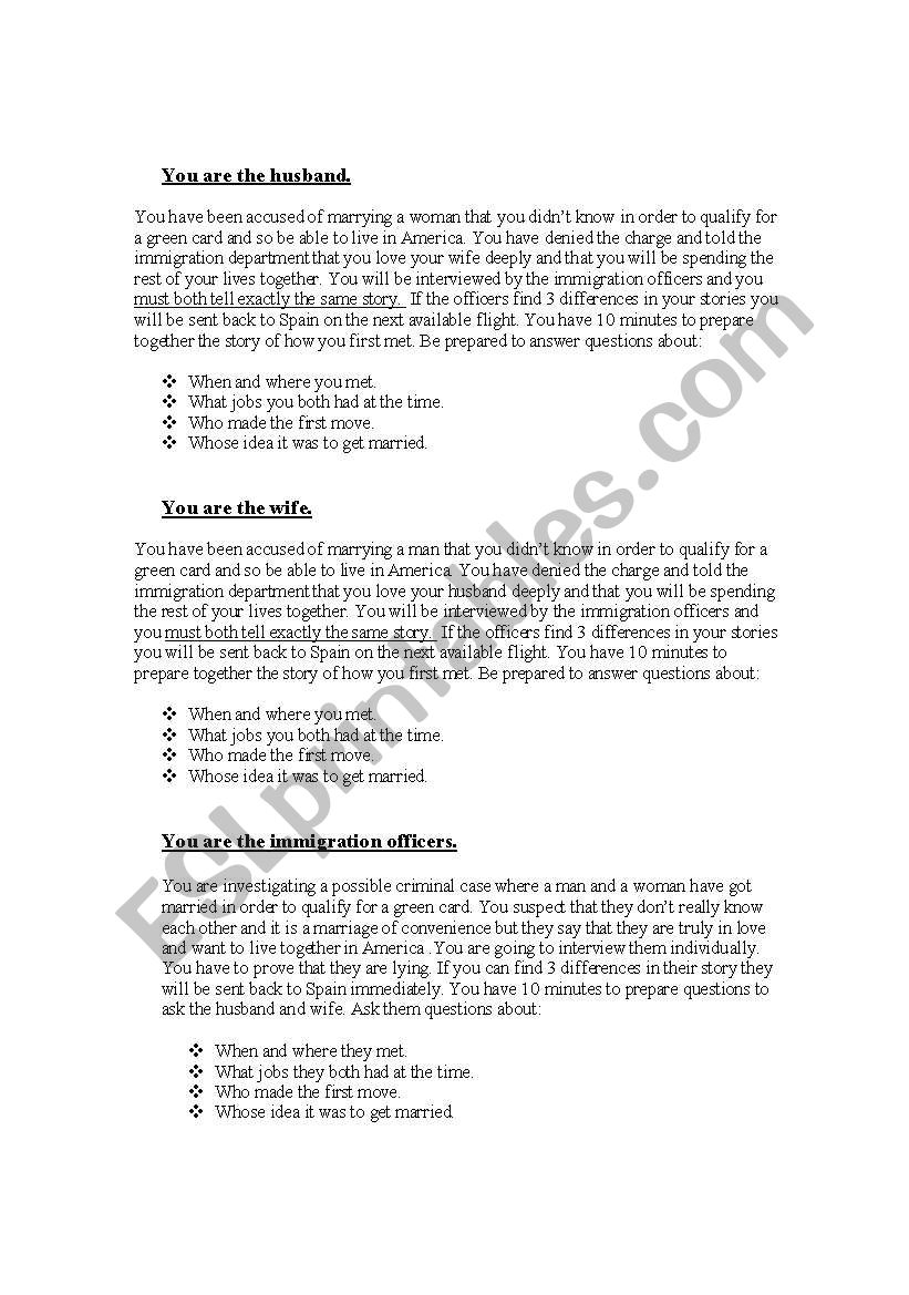 Green Card (based on Â´AlibiÂ´) Roleplay Game