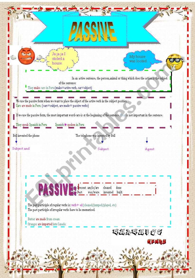 Passive worksheet