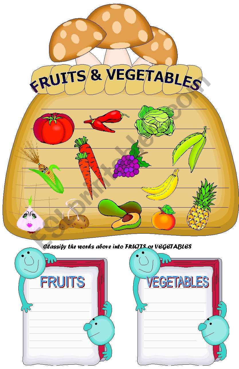 Fruits and Vegies worksheet