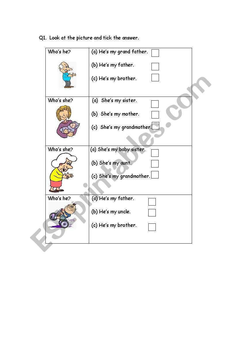 Food worksheet