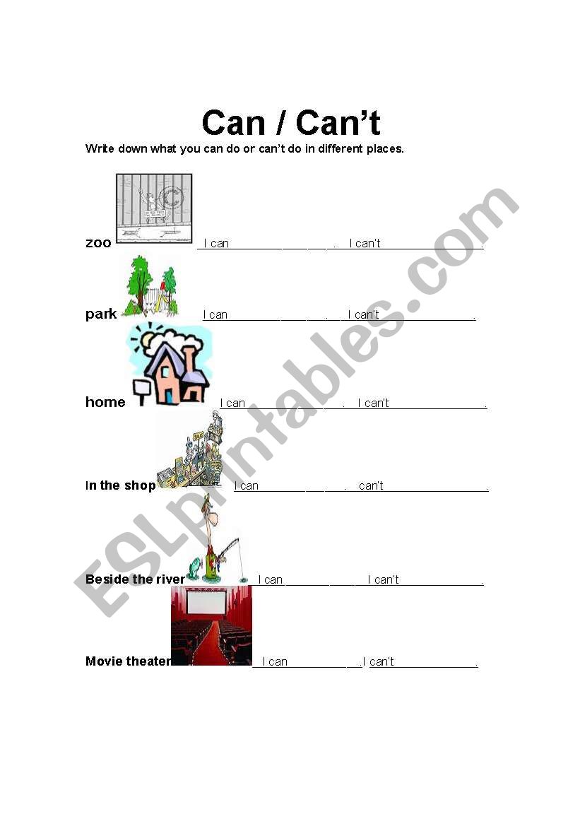 can &cant worksheet