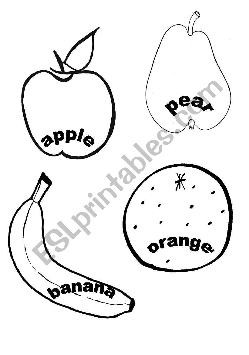 fruits worksheet