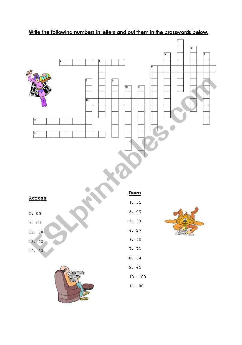 Crosswords worksheet