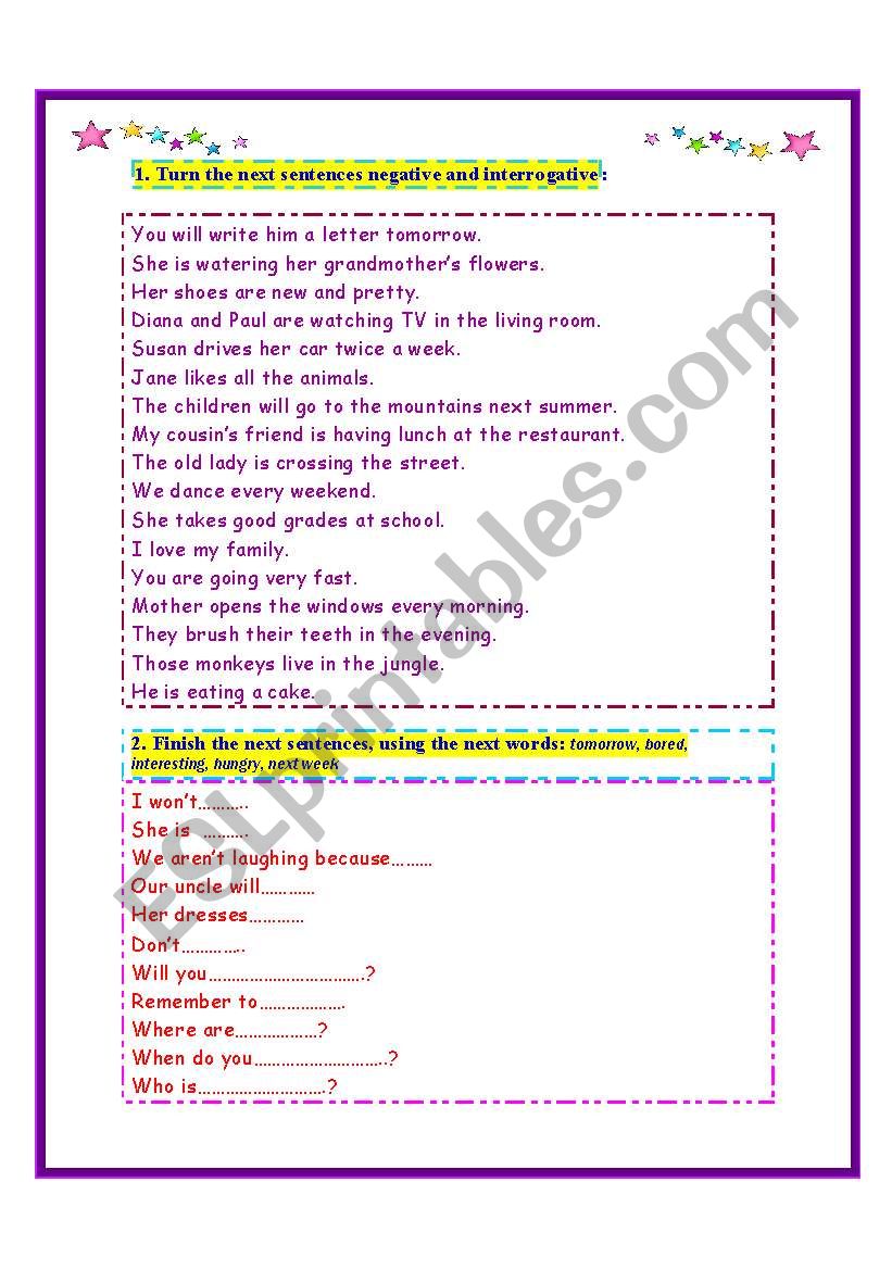 Elementary Tenses Revision ESL Worksheet By Georgya