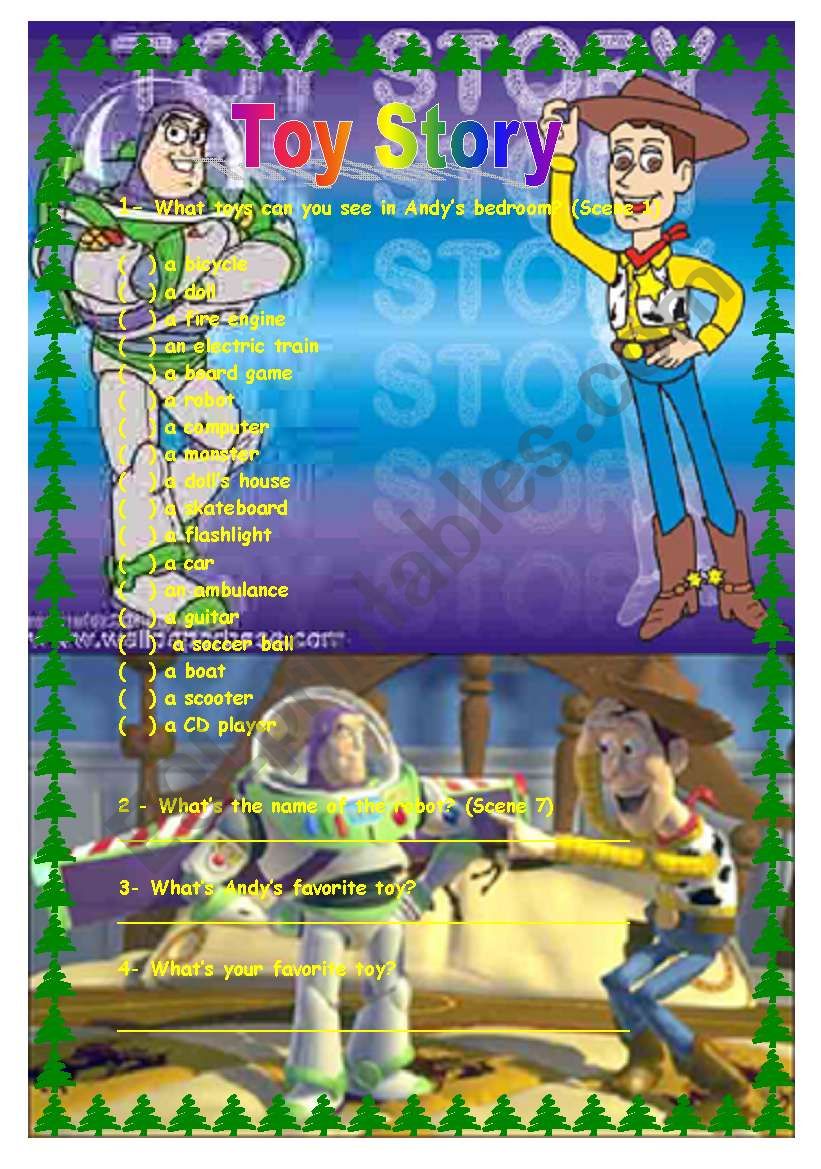 Toy Story worksheet