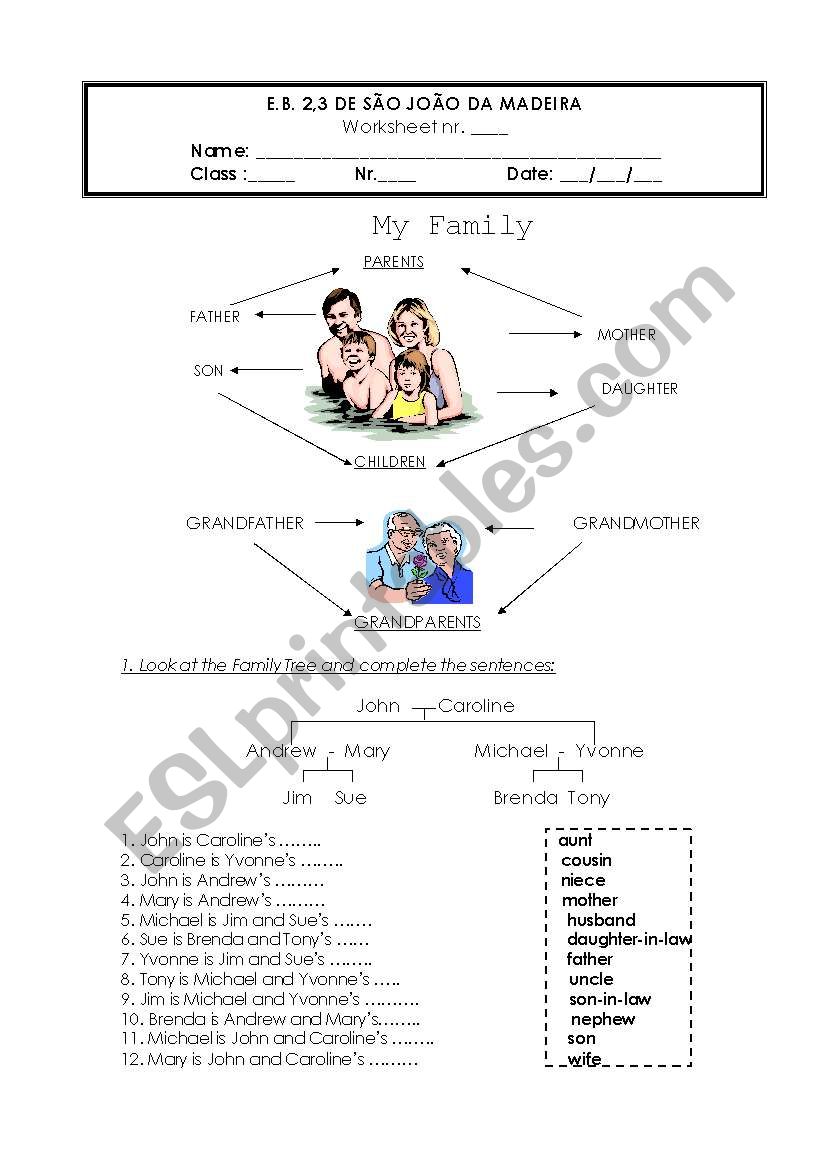 Family worksheet