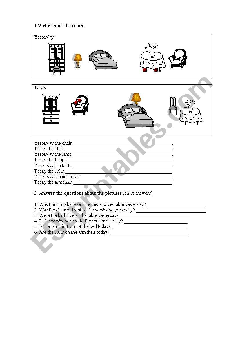 Prepositions worksheet