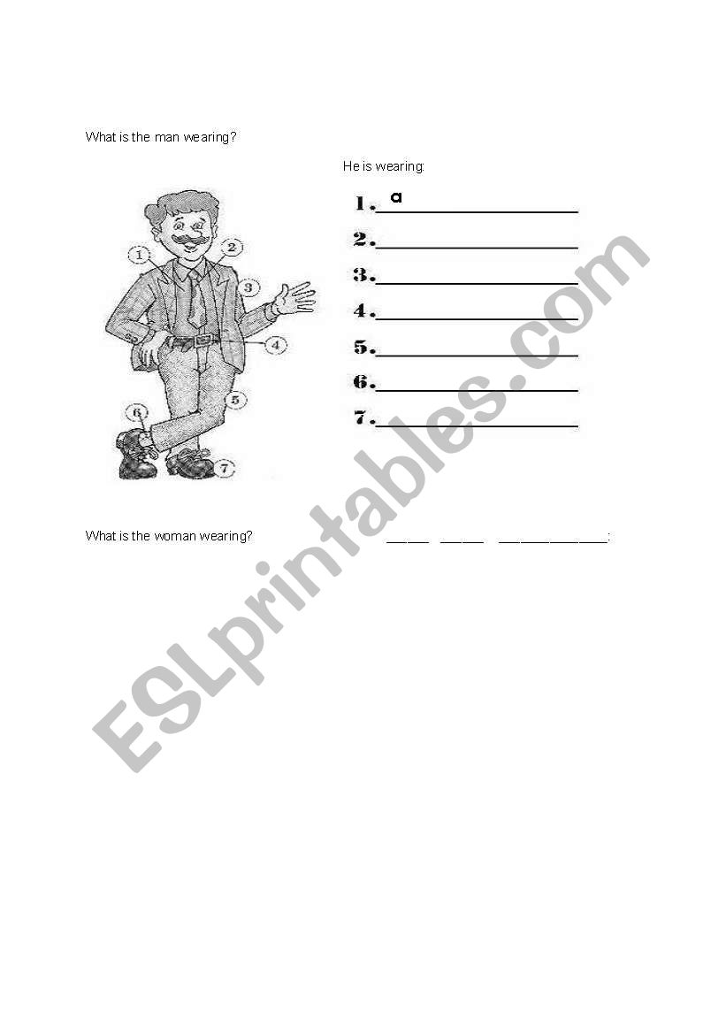 what is he wearing worksheet