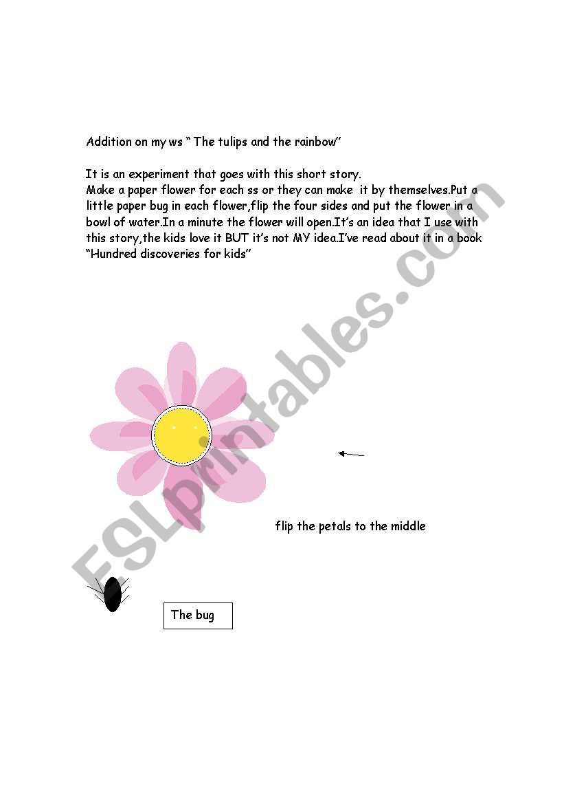 An addition worksheet