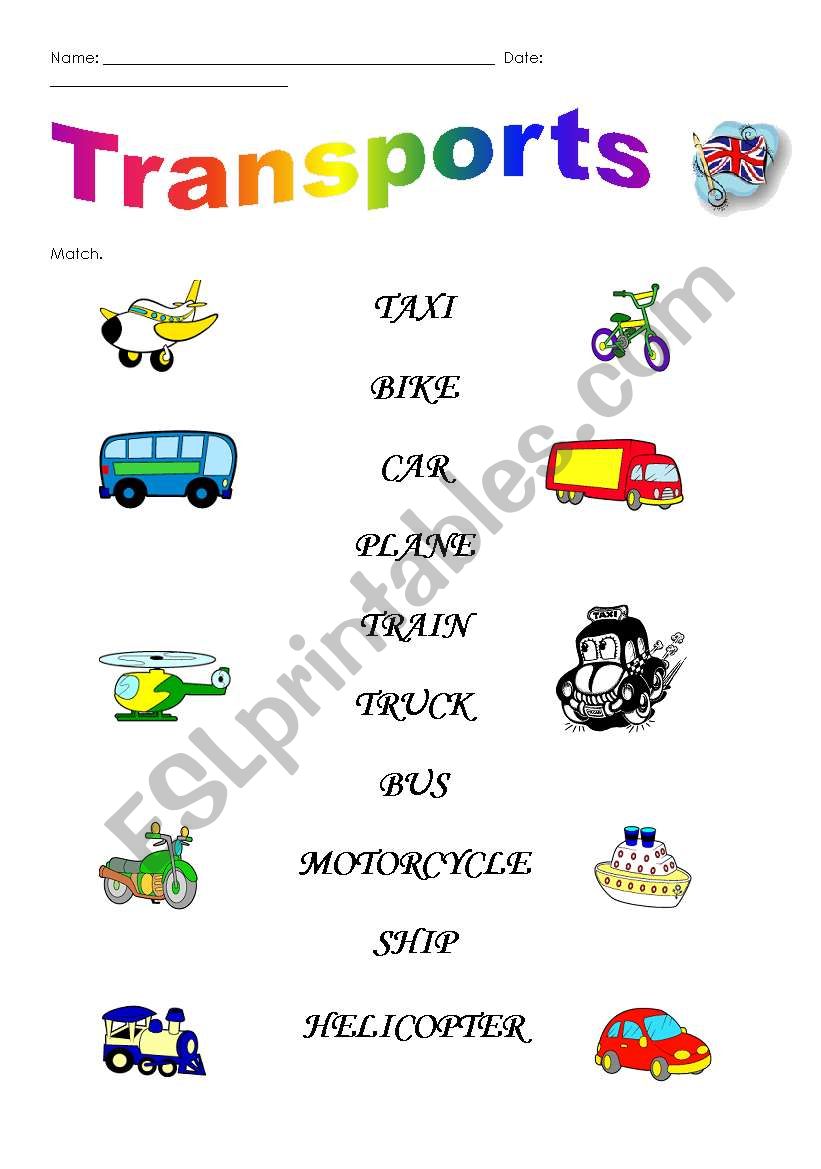 Transports worksheet