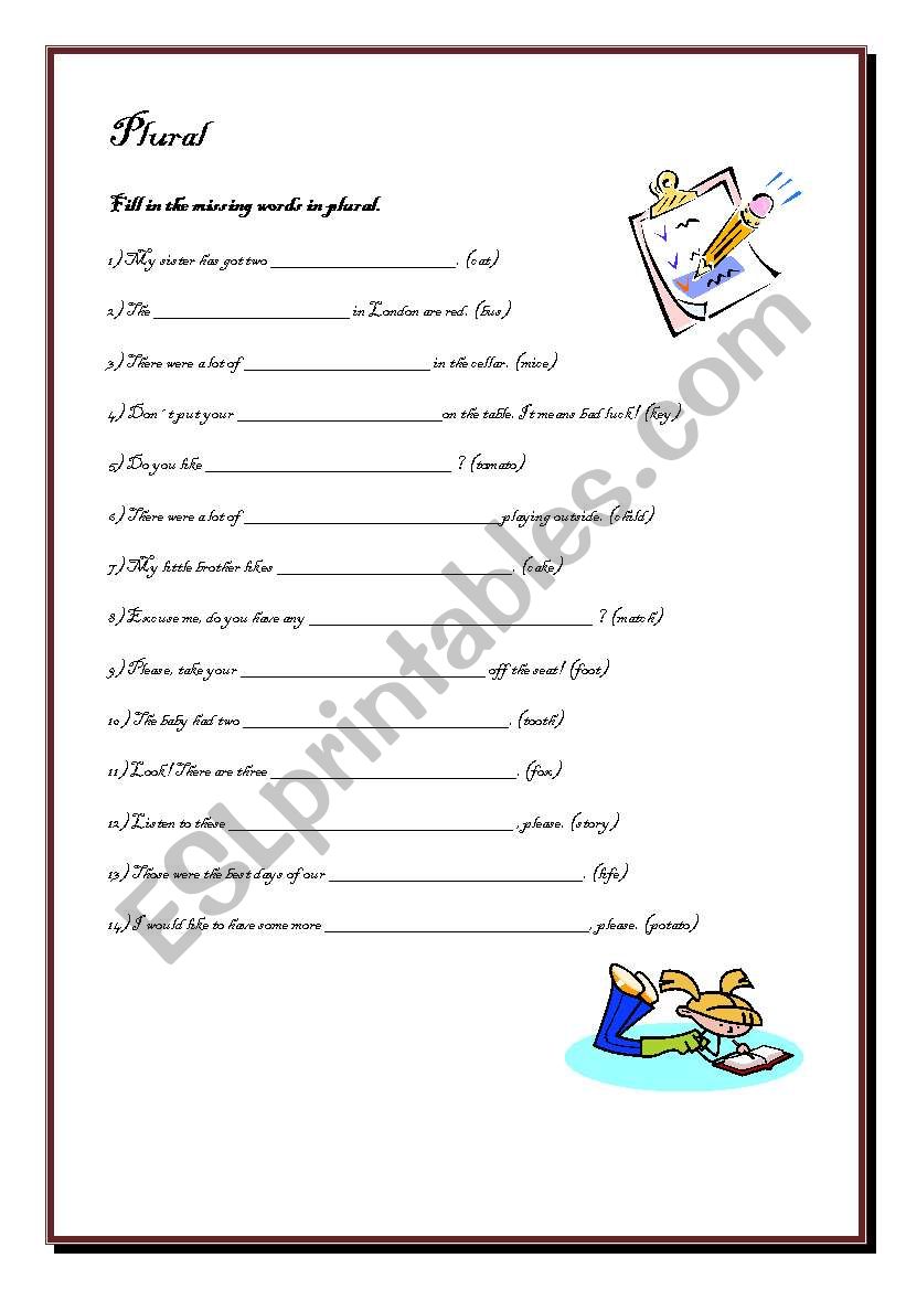 Plural worksheet