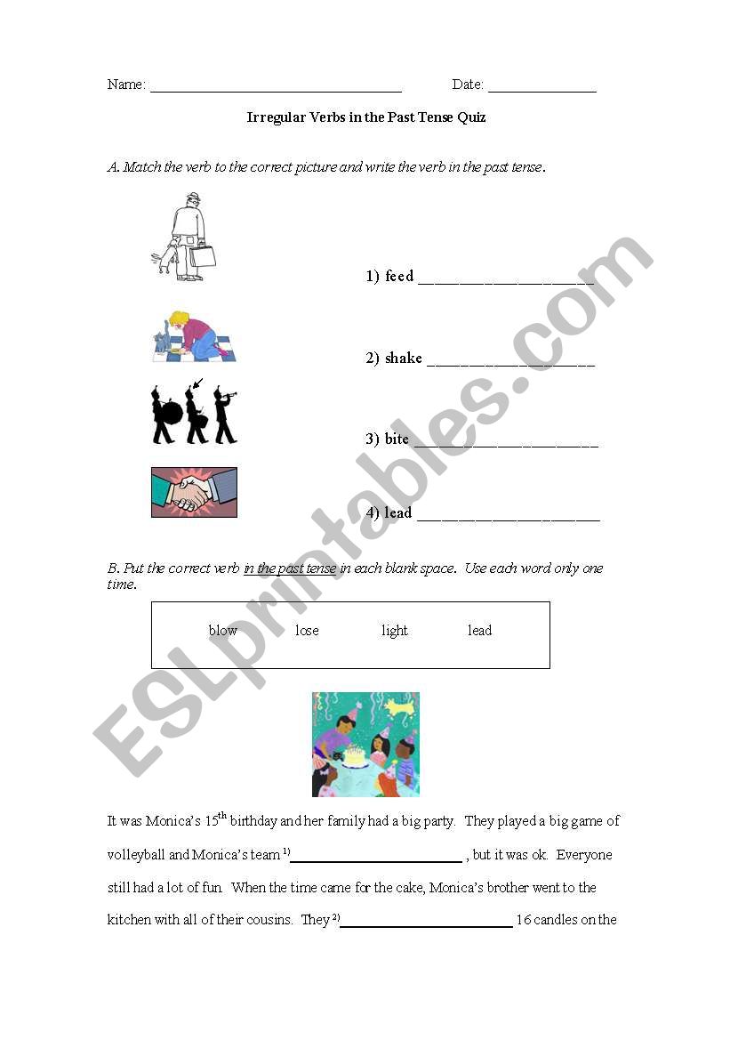 Irregular Verbs in the Simple Past Tense