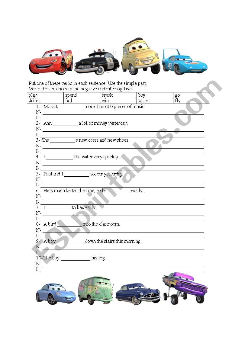 Simple Past Sheet worksheet