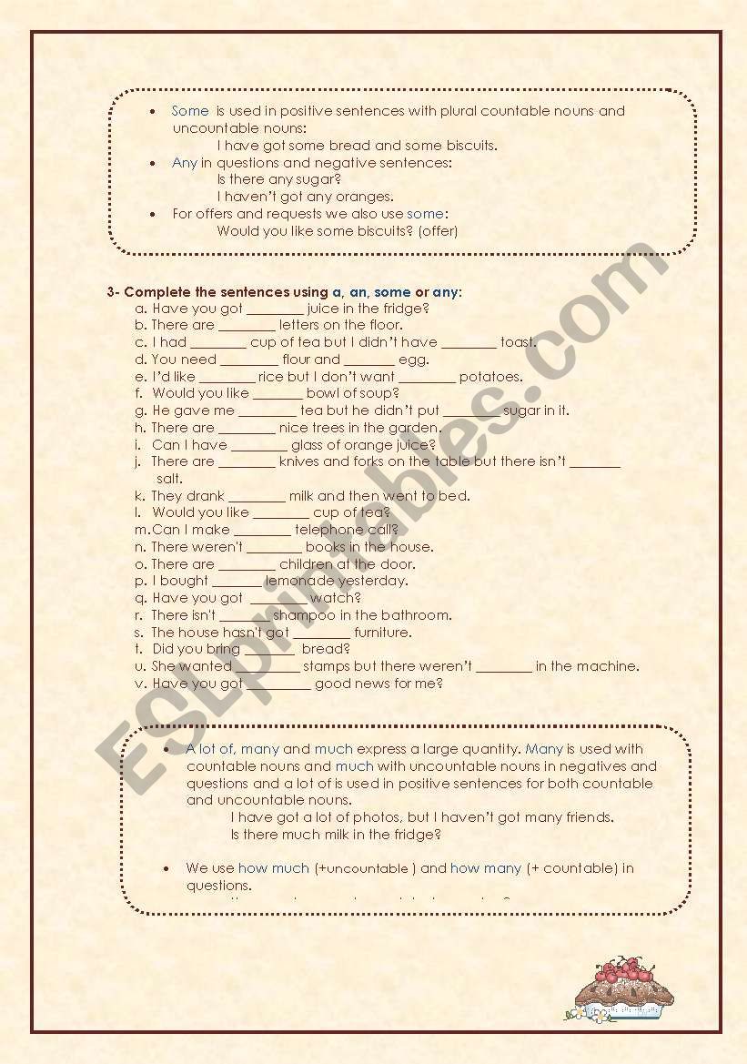 Quantifiers worksheet