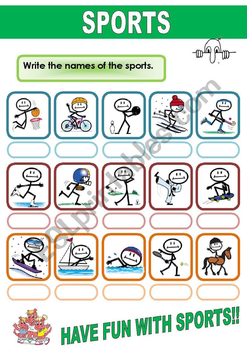 SPORTS VOCABULARY worksheet