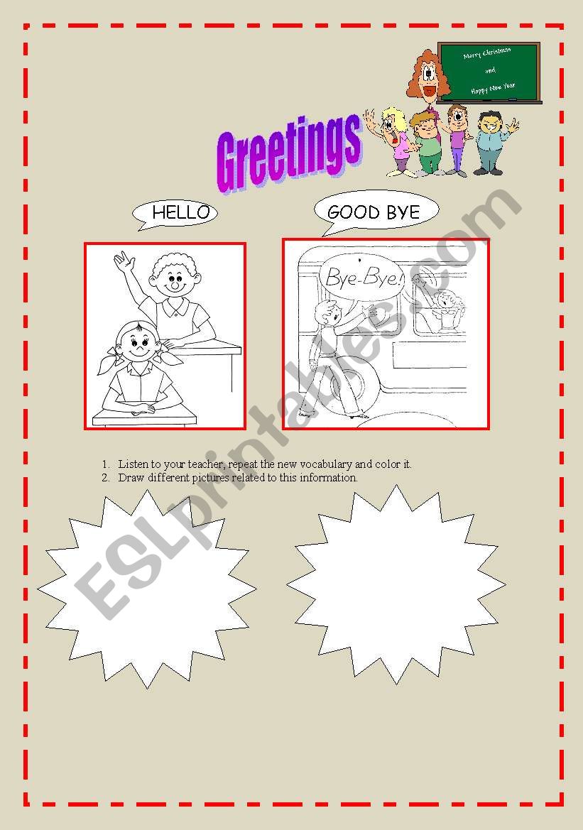 Greetings worksheet