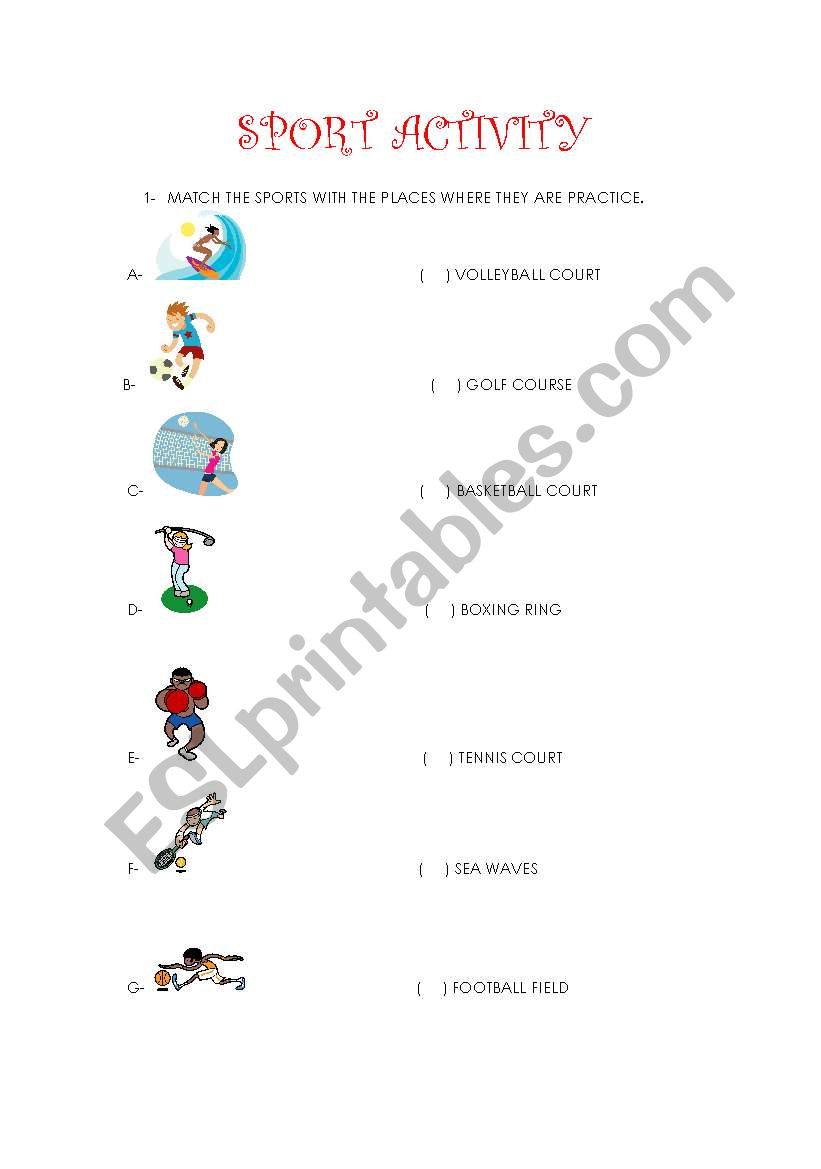 Sport Activity worksheet