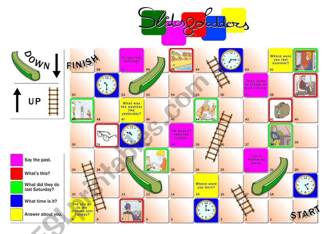 Slides & ladders (BOARDGAME) worksheet