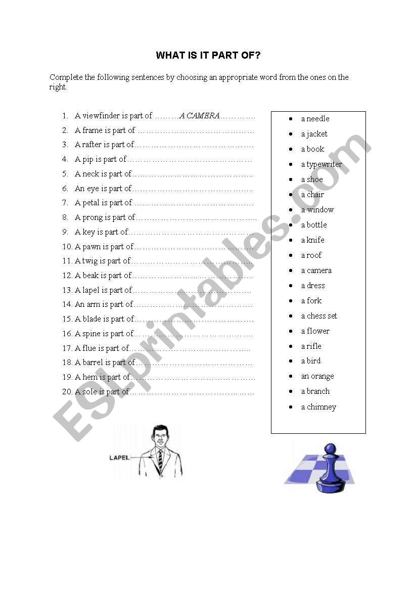 What is it part of? worksheet