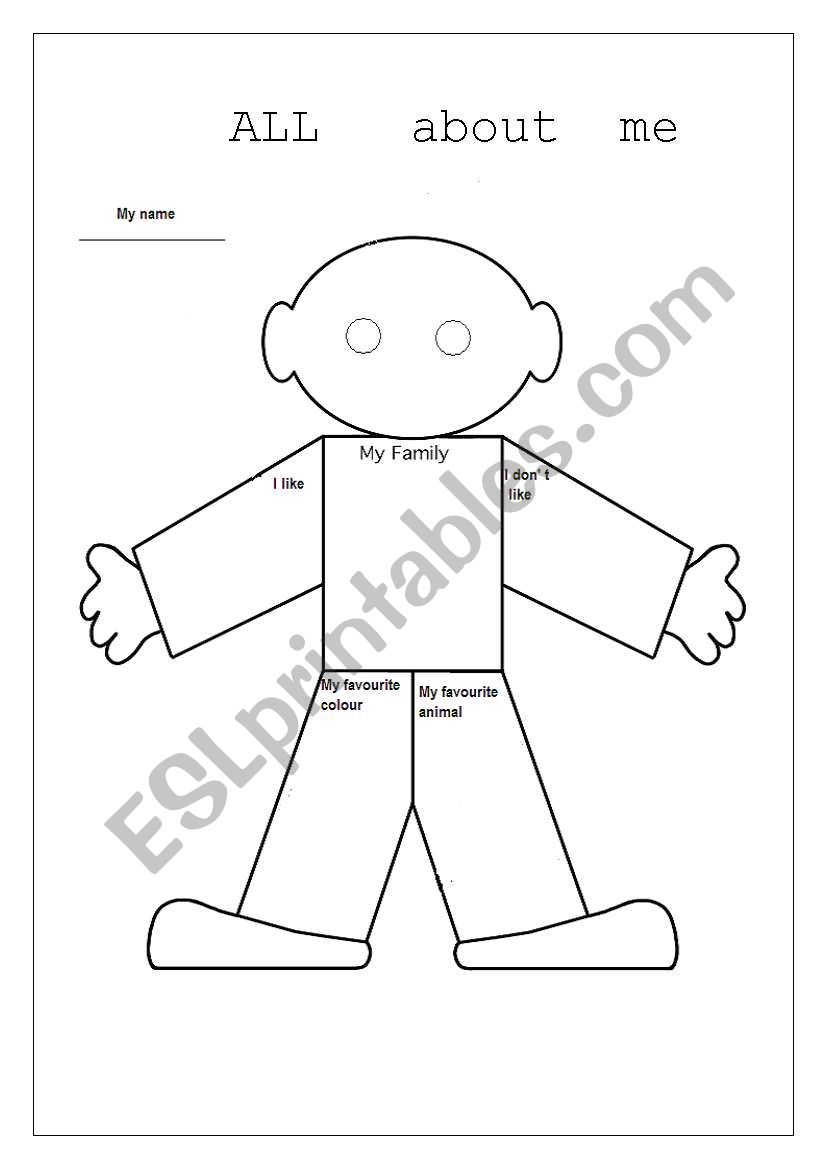 All about me worksheet