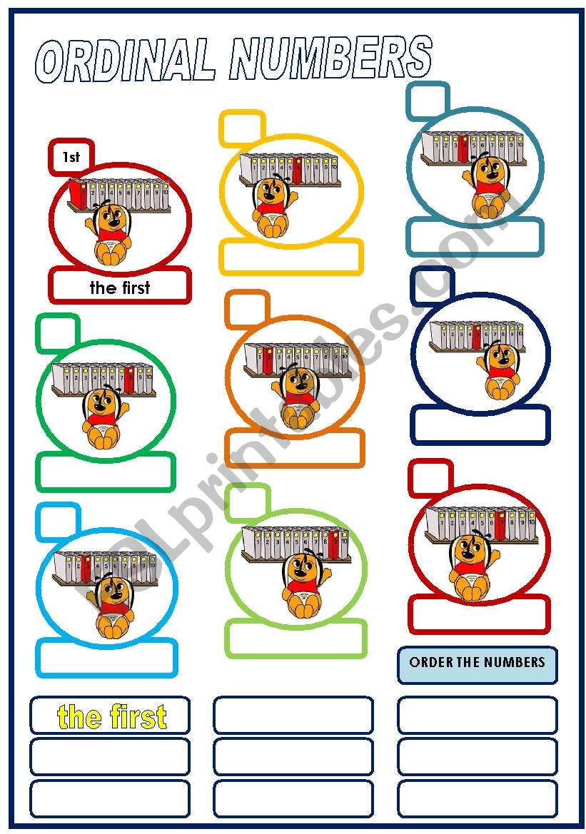 ORDINAL NUMBERS worksheet