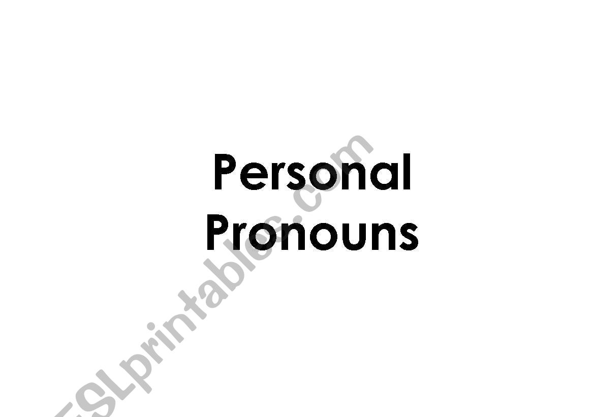 personal pronouns 1 worksheet