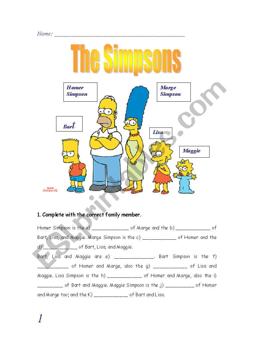 Family worksheet