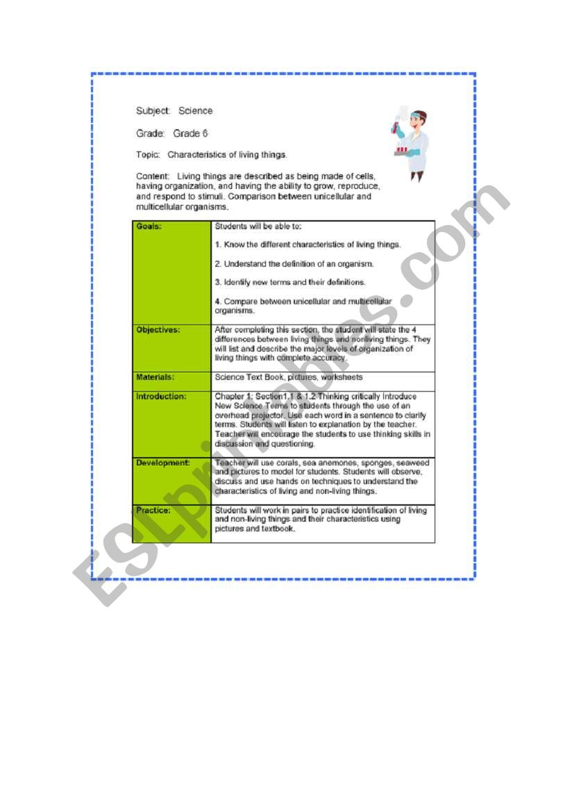 lesson plan worksheet