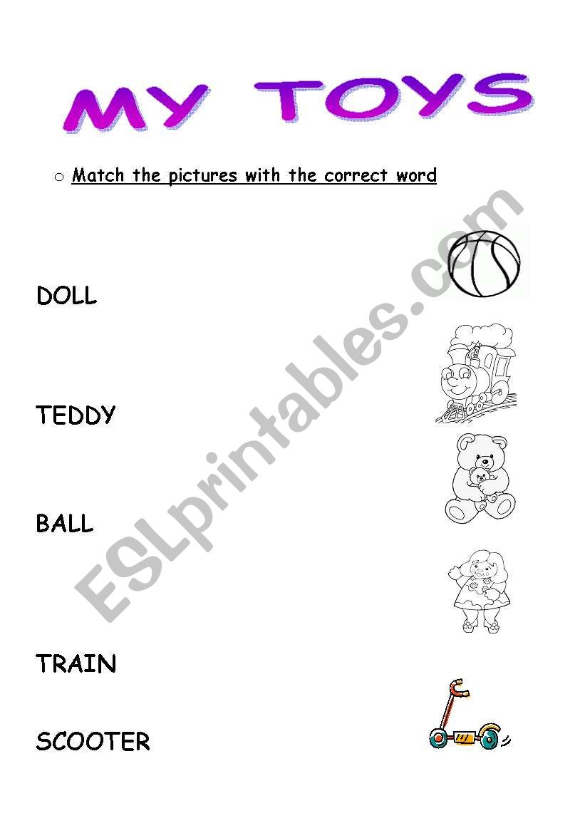 My toys worksheet