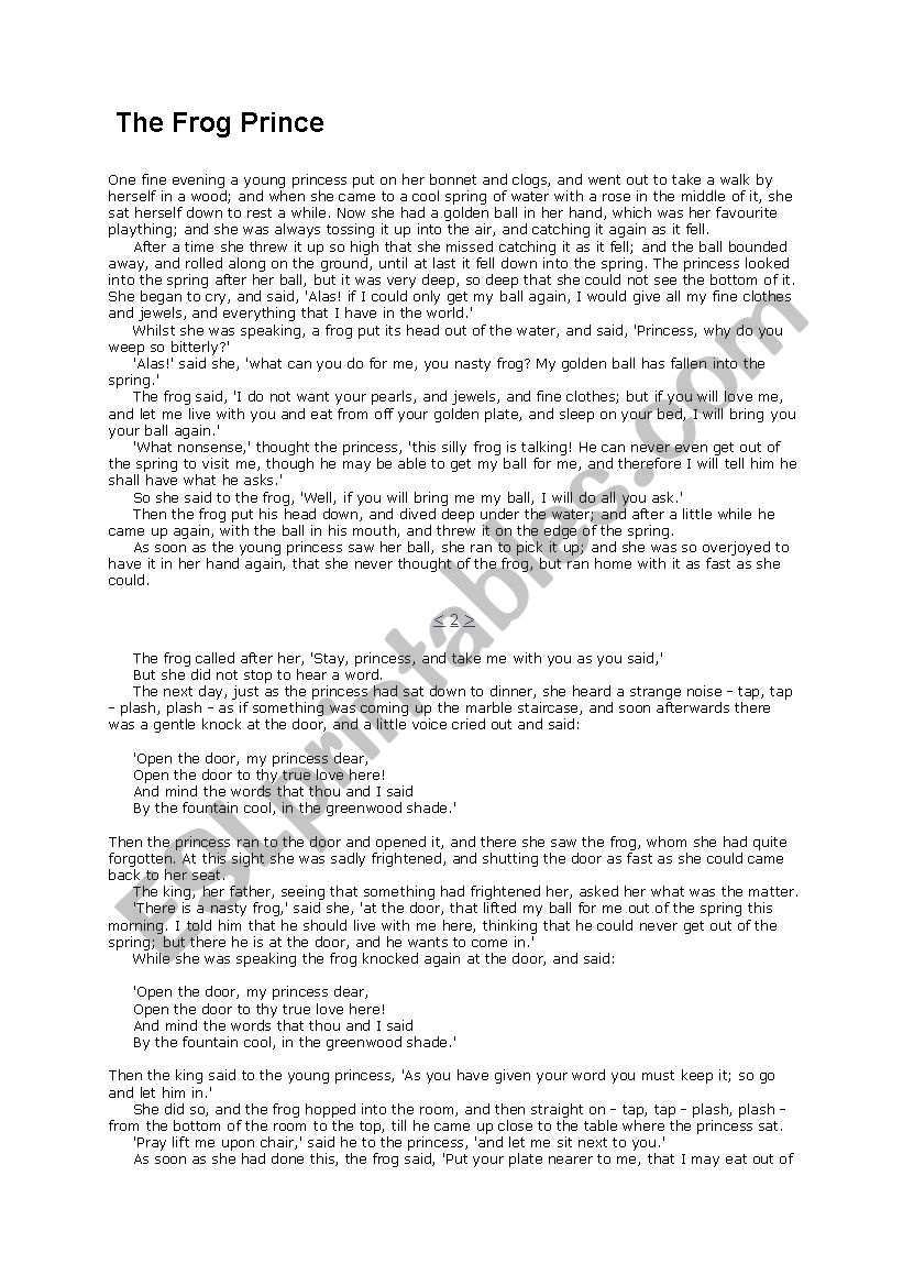 short stories  worksheet