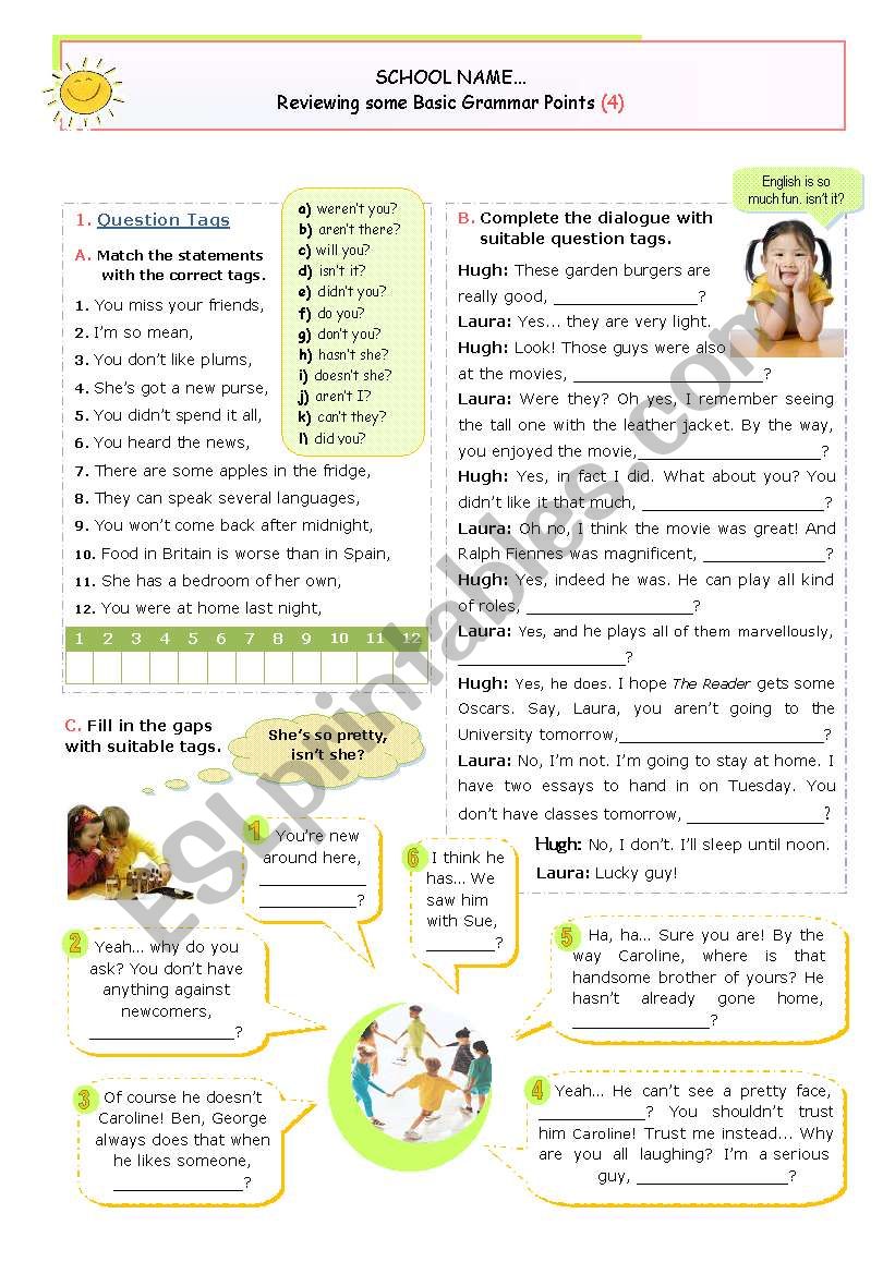 Reviewing some Basic Grammar Points (4th in the series) - Question tags / Compound Indefinite pronouns and relative Pronouns