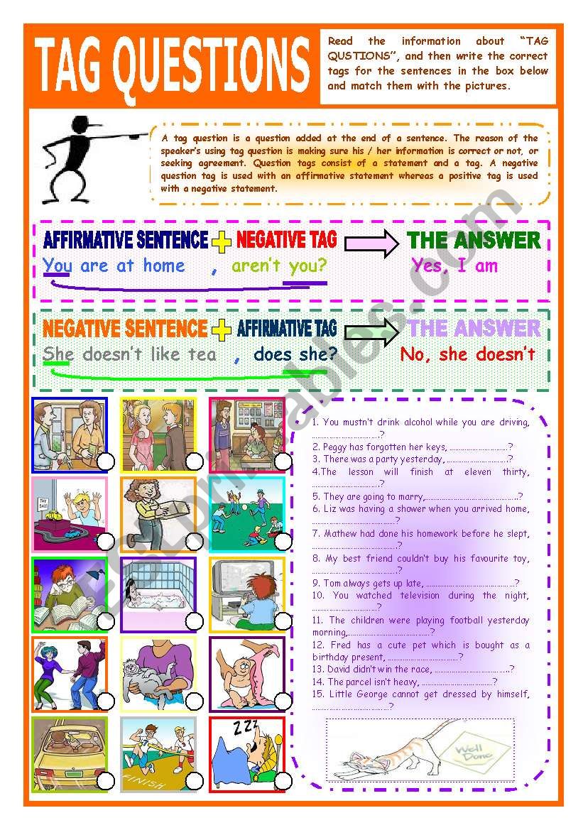 TAG QUESTIONS worksheet